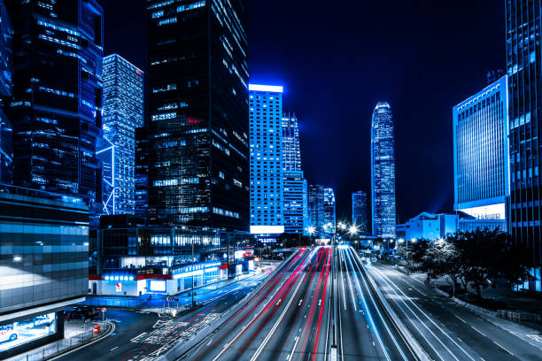 istock Hong Kong central district at night 1172242426