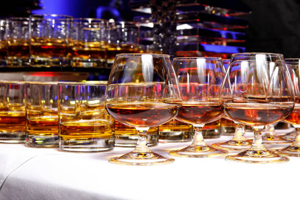 istock Elegant glasses with alcohol at the party. 1172242541