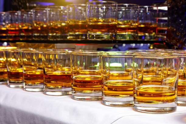 istock Elegant glasses with alcohol at the party. 1172242553