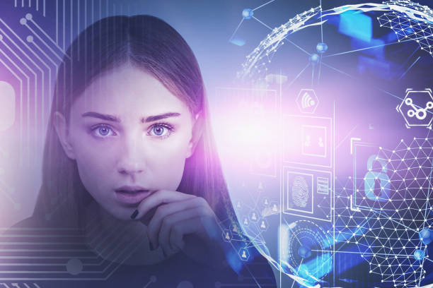 istock Thoughtful teen girl, global internet interface 1172250102