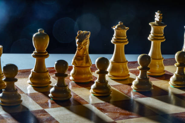 istock Close up of chess pieces on board 1172251214
