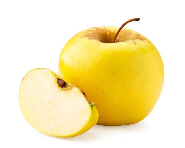 istock Yellow Apple and slice on a white background. Isolated 1172251632