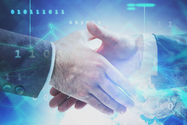 istock Handshake of business people, global network 1172252366