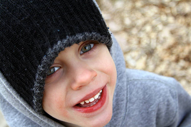 istock Boy with a Big Autumn Smile and Urban Style Hat 117225357