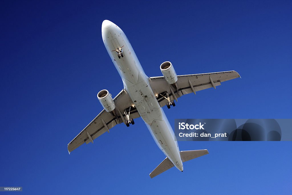 Avião de Passageiros - Royalty-free Abaixo Foto de stock
