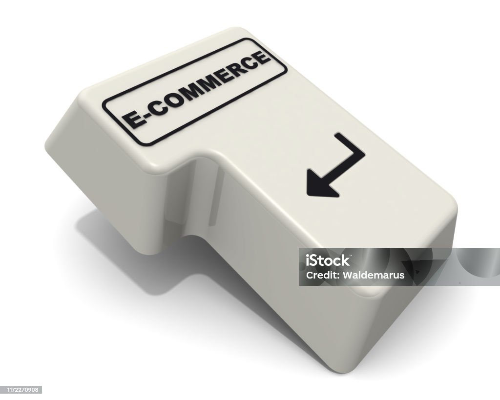 E Commerce Key The Enter Key Labeled Ecommerce Word Stock Photo - Download Image Now ...