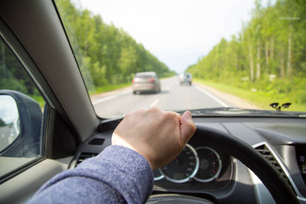 istock Overtaking car. Dangerous maneuver. 1172273017