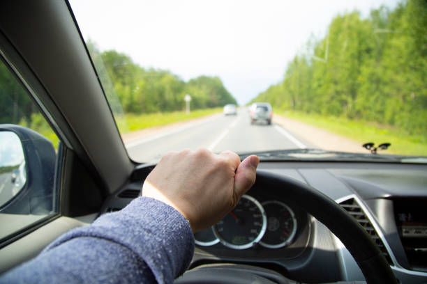 istock Overtaking car. Dangerous maneuver. 1172273142