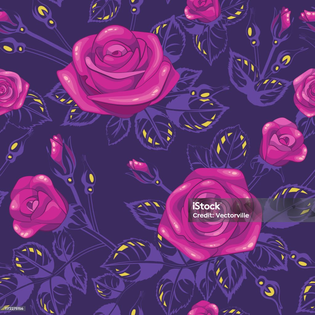 Rose Texture Pattern Roses Pattern Seamless Tile Repeatable Vector Texture Illustration ...