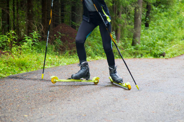 istock Woman cross-country skiing 1172276748