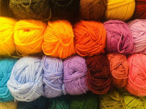 istock Background of colored threads. Balls for knitting. Goods for needlework. Hobbies & leisure 1172278265