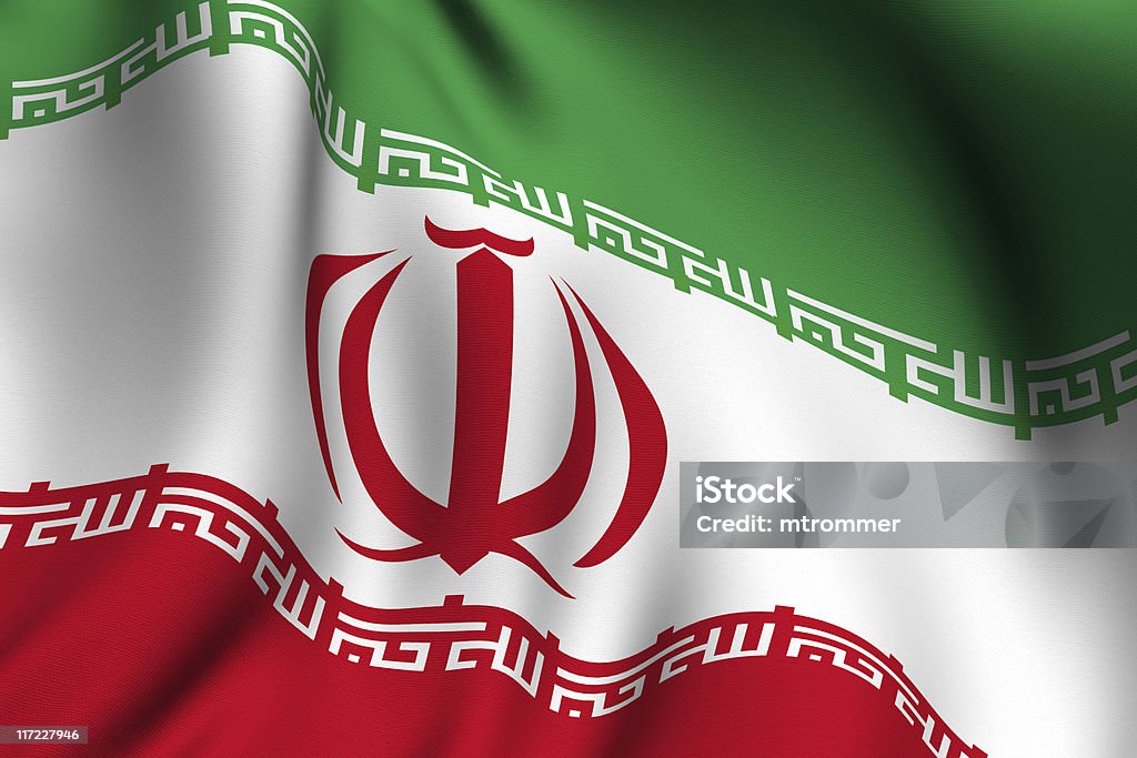 Renderowane Flaga Iranu - Zbiór zdjęć royalty-free (Flaga Iranu)