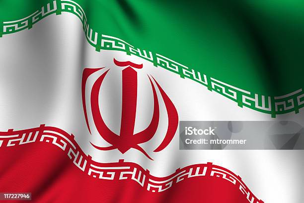 Renderowane Flaga Iranu - zdjęcia stockowe i więcej obrazów Flaga Iranu - Flaga Iranu, Azja, Bez ludzi