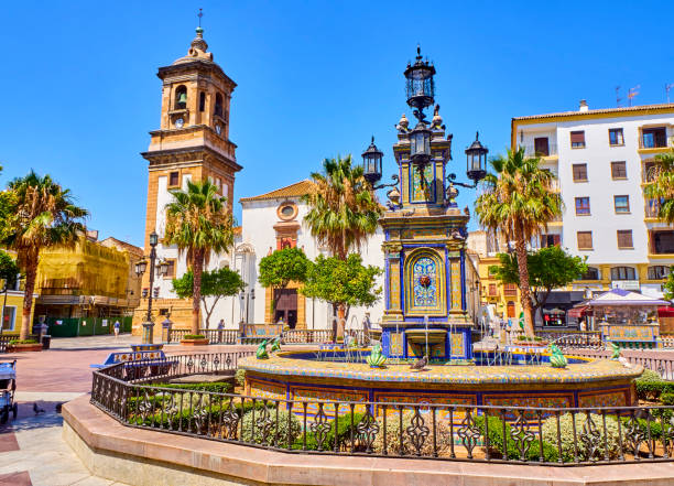 algeciras centrum. prowincja kadyks, andaluzja, hiszpania. - christianity cadiz spain old town zdjęcia i obrazy z banku zdjęć