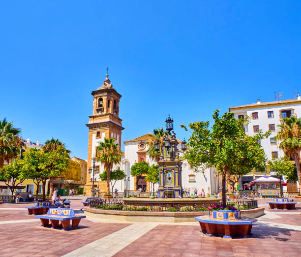 algeciras centrum. prowincja kadyks, andaluzja, hiszpania. - christianity cadiz spain old town zdjęcia i obrazy z banku zdjęć