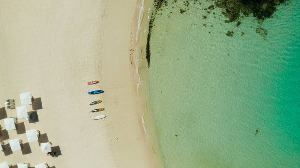 istock Tropical beach and blue lagoon 1172281109