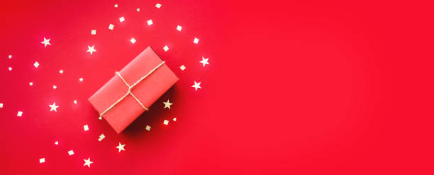 istock Red Christmas background , holiday concept . 1172281550