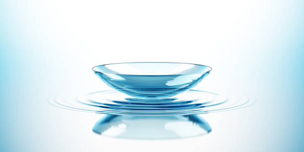 Contact lens. Optometry background. Concept. 3D Render