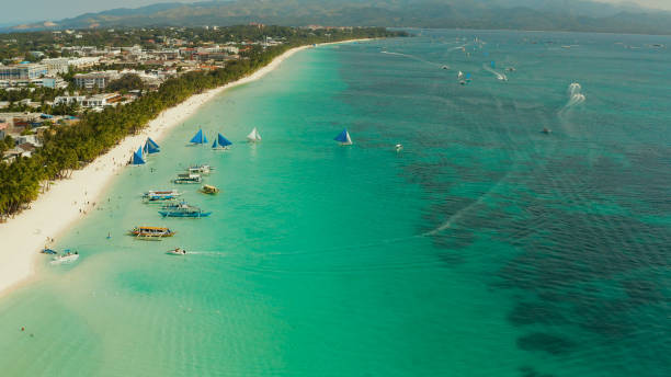 istock Boracay island with white sandy beach, Philippines 1172284453