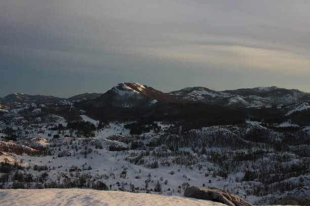 istock mountain evening landscape in winter, Lovcen, Montenegro 1172290963