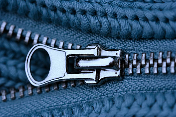 Close-up of an Open Zipper - part of a sweater - adobe RGB