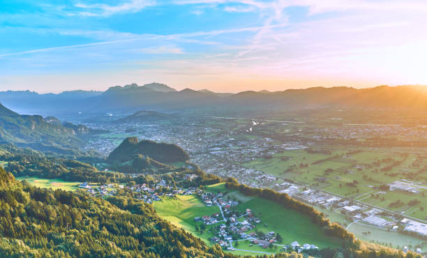 istock Looking down from mountain 