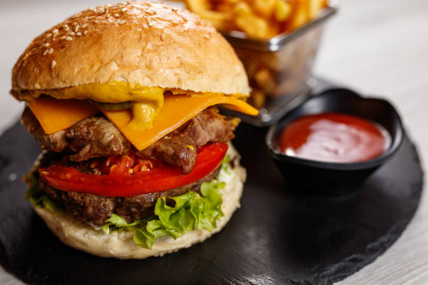istock Burger with french fries 1172296055