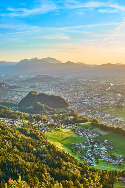 istock Looking down from mountain 