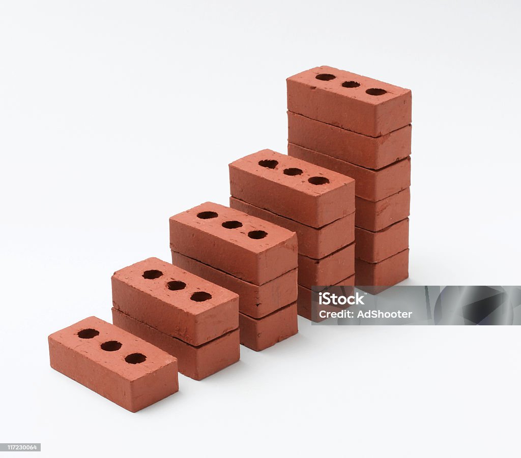 graph of bricks  Brick Stock Photo