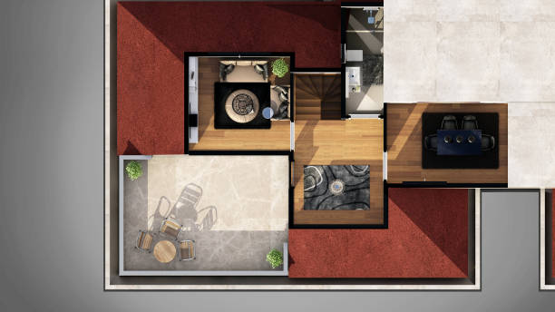 istock 3d render top view of building roof 1172314006