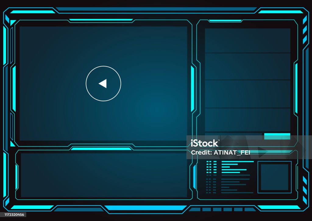 Vector Abstract Technology Future Interface Hud Control Panel Design ...