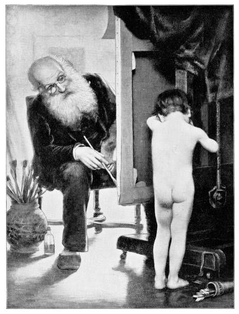 illustrations, cliparts, dessins animés et icônes de how bitter life is de paul peel - 19th century - young old studio skin