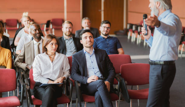 istock Group of people at business conference 1172326401