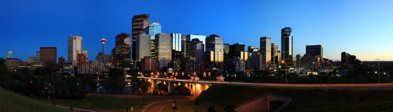 Calgary skyline at sunset, Alberta, Canada