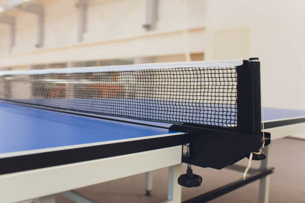 istock Tennis table of blue color, close-up empty. 1172338075
