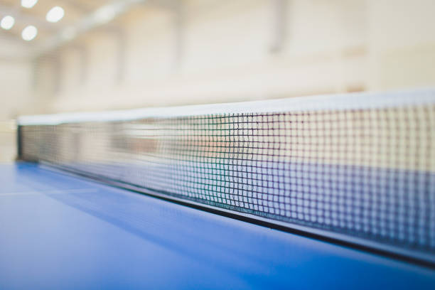 istock Tennis table of blue color, close-up empty. 1172338089