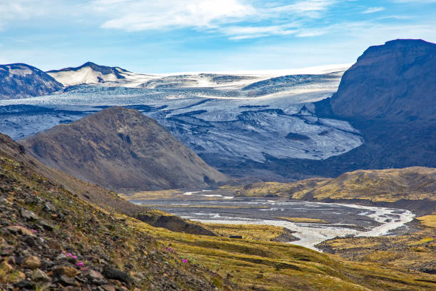 istock Beautiful mountain landscape with glacier in Iceland 1172340128
