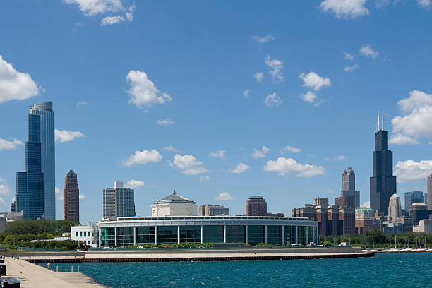 istock Chicago skyline with Shedd Aquarium 117234049