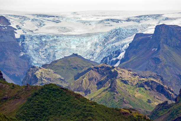 istock Beautiful mountain landscape with glacier in Iceland 1172342478