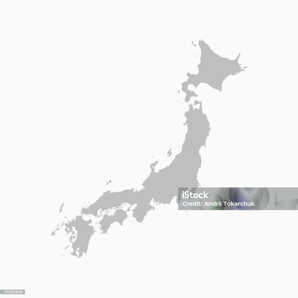 日本國家地圖 日本島嶼向量範本 - 免版稅日本圖庫向量圖形