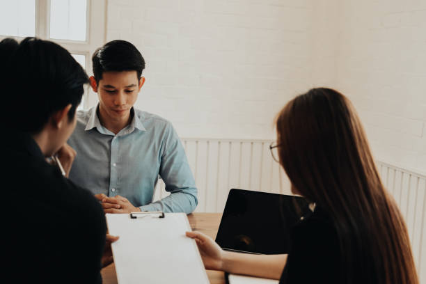 istock human resource team interviewing candidate for job vacancy. applicant explaining profile for career recruitment 1172344332