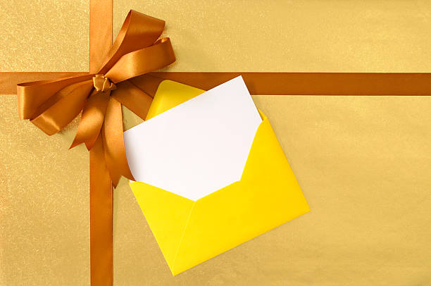 istock Gold gift with ribbon 117235195