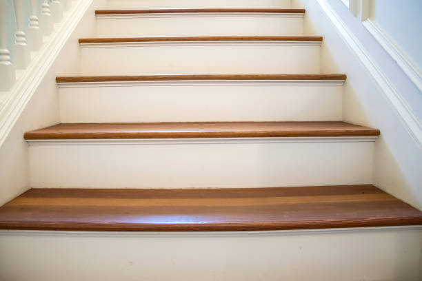 istock painted and natural stained wood stairs 1172353856