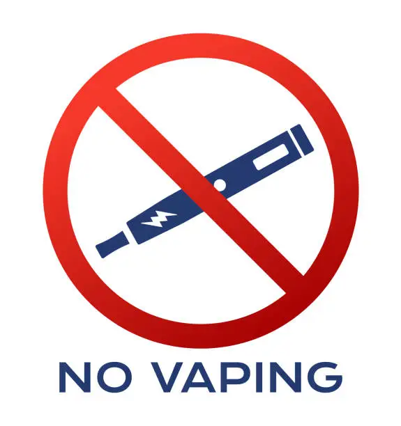 Vector illustration of No Vaping Symbol