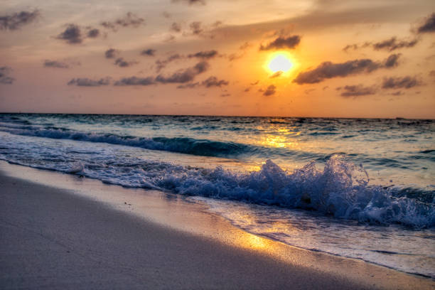 istock Romantic sunset in the Maldives 1172364630