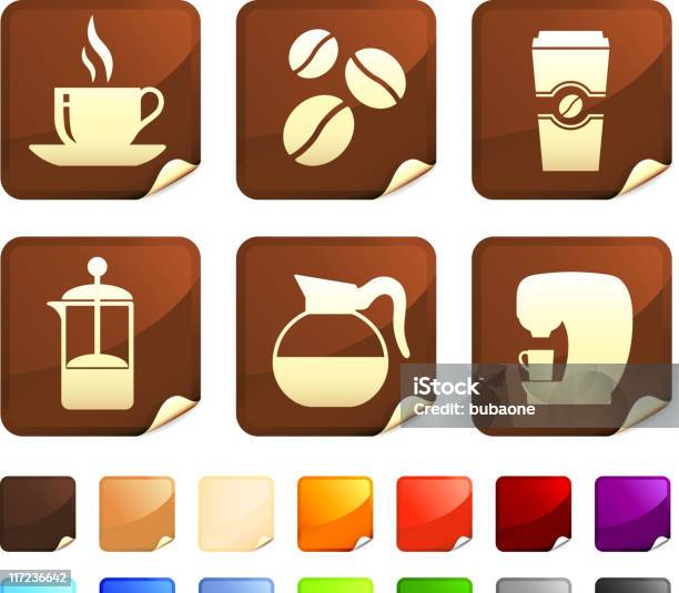 Coffee Royalty Free Vector Artography Vector Icon Set Stock Illustration - Download Image Now