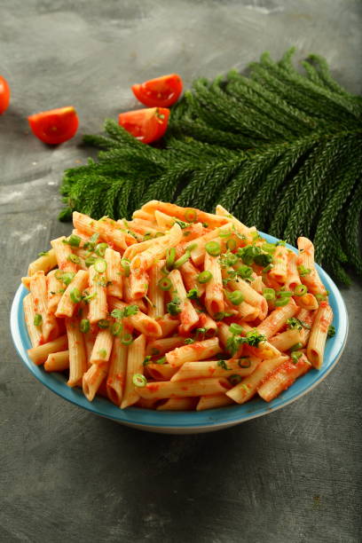 Bowl of delicious penne pasta