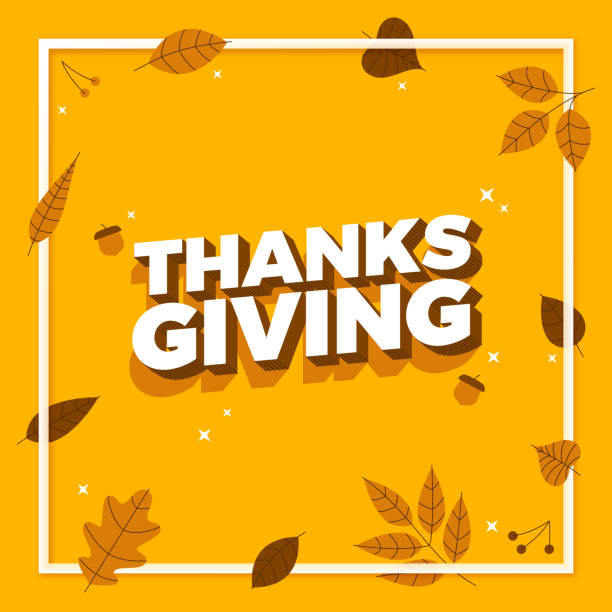 illustrazioni stock, clip art, cartoni animati e icone di tendenza di sfondo messaggio cornice autunno ringraziamento - vector thanksgiving fall holidays and celebrations