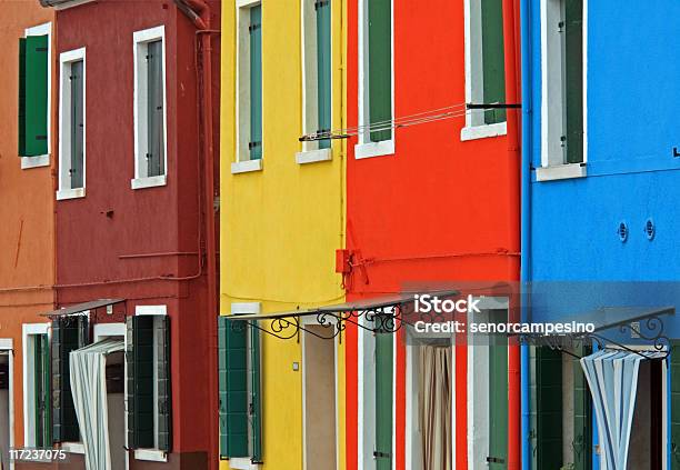 Farben Von Burano Stockfoto und mehr Bilder von Burano - Burano, Gelb, Architektur