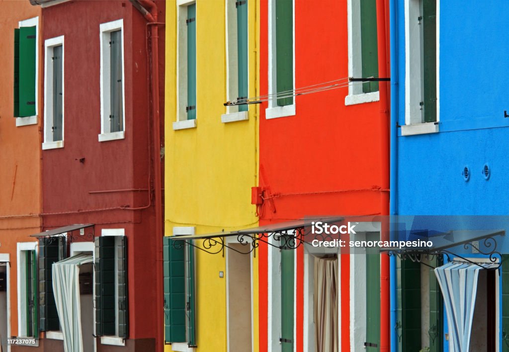 Cores de Burano - Foto de stock de Amarelo royalty-free